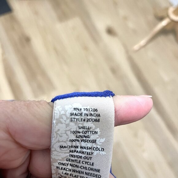 Soft Surroundings Cotton Gauze Lightweight Shift Dress Pockets Blue size Medium - Picture 7 of 7